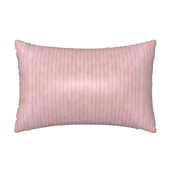 Bingfone Pink Stripes Print Satin Pillowcase for Hair - Standard Size with Zipper Silky & Soft Pillow Covers,20x30 inches