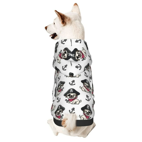 Bingfone Pirate Puppy Dog Clothes Hoodie, Pet Winter Coat,Puppy Sweatshirts for Small Dogs Boy Girl,Suitable for All Breeds-X-Small