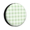 thumbnail image 1 of Bingfone Pistachio Green Checkboard Spare Tire Cover Weatherproof Universal Wheel Protectors For Rv Camper Travel Trailer Suv Truck 16 Inch, 1 of 9