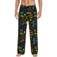 thumbnail image 1 of Bingfone Pixel Game Mens All Over Print Sleep Pajama Pants-Medium, 1 of 6