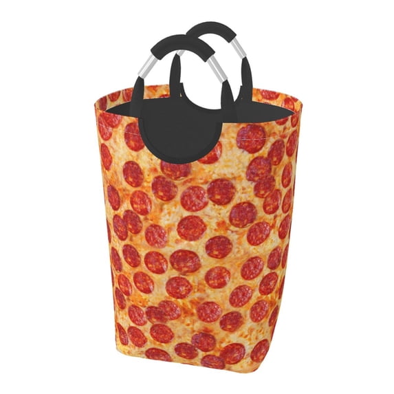 Bingfone Pizza Laundry Hamper,Large Canvas Fabric Lightweight Storage Basket Toy Organizer Dirty Clothes Collapsible
