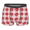 thumbnail image 1 of Bingfone Plaid Heart Men's Underwear - Casual Stretch Boxer Briefs-Medium, 1 of 7