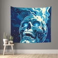 thumbnail image 1 of Bingfone Polyester Fabric Tapestry Abstract Blue Skull Wall Hanging Tapestry,Daily Decorative Tapestry for Bedroom Living Room Dorm 60L x 51W Inches, 1 of 1