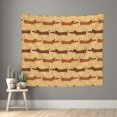 thumbnail image 1 of Bingfone Polyester Fabric Tapestry Dachshund Dog Puppy Wall Hanging Tapestry,Daily Decorative Tapestry for Bedroom Living Room Dorm 60L x 51W Inches, 1 of 7