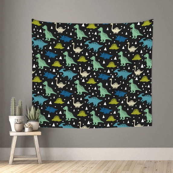 Bingfone Polyester Fabric Tapestry Dinosaur Wall Hanging Tapestry,Daily Decorative Tapestry for Bedroom Living Room Dorm 60L x 51W Inches