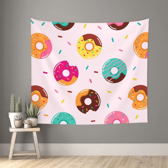 Bingfone Polyester Fabric Tapestry Donut Wall Hanging Tapestry,Daily Decorative Tapestry For Bedroom Living Room Dorm 60l X 51w Inches