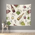 thumbnail image 1 of Bingfone Polyester Fabric Tapestry Grapes Bbottles Wine Wall Hanging Tapestry,Daily Decorative Tapestry for Bedroom Living Room Dorm 60L x 51W Inches, 1 of 7