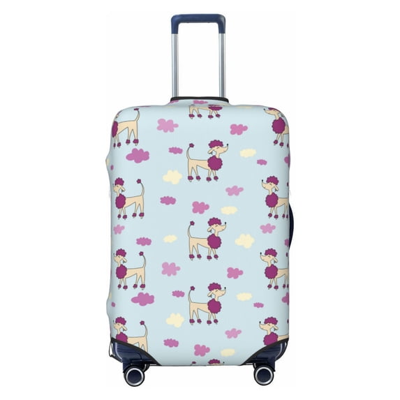 Bingfone Poodle Dog Luggage Cover Washable Suitcase Cover Protector Anti-scratch Suitcase cover Fits 18-32 Inch Luggage