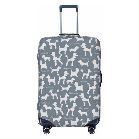 Bingfone Poodle Dog Luggage Cover Washable Suitcase Cover Protector Anti-scratch Suitcase Cover Fits 18-32 Inch Luggage (without luggage)