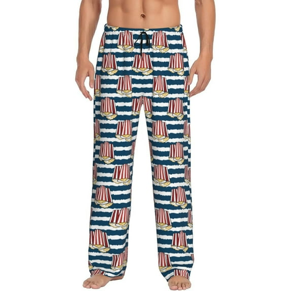 Bingfone Popcorn Mens All Over Print Sleep Pajama Pants-XX-Large