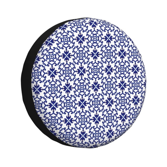 Bingfone Porcelain Chinaware Spare Tire Cover Weatherproof Universal Wheel Protectors For Rv Camper Travel Trailer Suv Truck 15 Inch