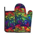 thumbnail image 1 of Bingfone Pride Rainbow Print Oven Mitts Pot Holders Set 2 PCS for Kitchen for Cooking Grilling Baking BBQ Pot Holders Cook Essentials, 1 of 7