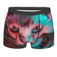 thumbnail image 1 of Bingfone Psychedelic Hairless Cat Men's Underwear - Casual Stretch Boxer Briefs-Medium, 1 of 7