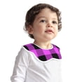 thumbnail image 1 of Bingfone Purple Black Buffalo Plaid Soft Bibs For Baby Boy Girl 360 Rotate Petal Absorbent Bibs Washable For Drooling Teething, 1 of 9