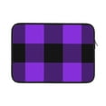 thumbnail image 1 of Bingfone Purple Buffalo Plaid Laptop Sleeve Case 13 Inch, 360° Protective Computer Carrying Bag, 1 of 9