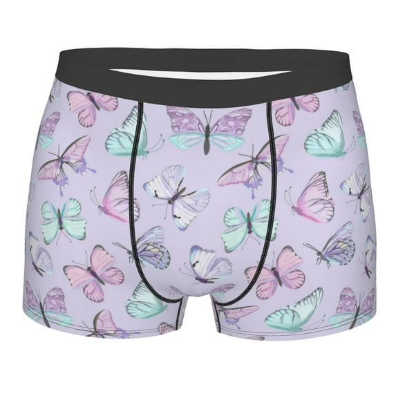 Bingfone Purple Butterfly Men'S Underwear - Casual Stretch Boxer Briefs-Xx-Large
