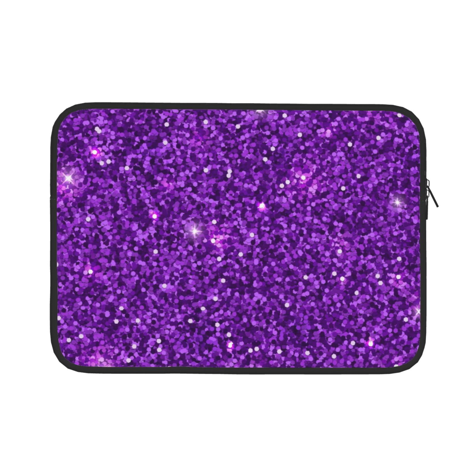 Bingfone Purple Glitter Laptop Sleeve Case , 360° Protective Computer