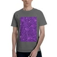 thumbnail image 1 of Bingfone Purple Glitter Men'S Loose Fit Short-Sleeve Pocket T-Shirt, 1 of 7