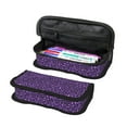thumbnail image 1 of Bingfone Purple Leopard Print Pencil Case Large Capacity Pencil Pouch Pen Bag Office Stationery Organizer Multifunctional Pencil Bag for Women & Men, 1 of 6