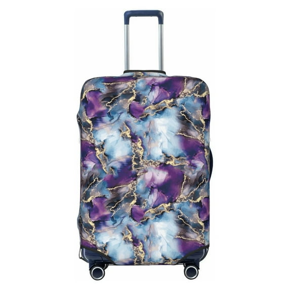 Bingfone Purple Marble Texture Luggage Cover Washable Suitcase Cover Protector Anti-scratch Suitcase cover Fits 18-32 Inch Luggage