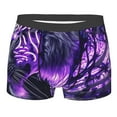 thumbnail image 1 of Bingfone Purple Pattern White Tiger Men's Underwear - Casual Stretch Boxer Briefs-X-Large, 1 of 7