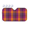 thumbnail image 1 of Bingfone Purple Yellow Buffalo Plaid Car Windshield Sunshade,Sun Foldable Sun Shield Sun Visor For Car - Small, 1 of 7
