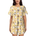 thumbnail image 1 of Bingfone Rabbit And Candy Print Pajamas Sets for Women Soft Short-Sleeved Pjs with Lounge Shorts Two Piece Sleepwear, 1 of 8