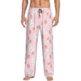 thumbnail image 1 of Bingfone Rabbit And Peach Mens All Over Print Sleep Pajama Pants-Medium, 1 of 5