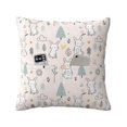 Bingfone Rabbit Forest Linen Throw Pillow Covers Cushion Case Pocket