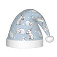 thumbnail image 1 of Bingfone Rabbit Is Eating Carrots for Kids Christmas Hat Santa Hat for Boys Girls Teenager for Christmas New Year Xmas Festive Holiday Party Supplies Gifts, 1 of 6