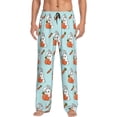thumbnail image 1 of Bingfone Rabbit Is Eating Carrots Mens All Over Print Sleep Pajama Pants-Medium, 1 of 5