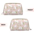 thumbnail image 1 of Bingfone Rabbit Print Leather Makeup Bag, Portable Hand-held Zipper Female Cosmetic Bag Toiletry Bag, Suitable for Home and Travel, 1 of 6
