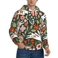 thumbnail image 1 of Bingfone Rabbits On Floral Men'S Drawstring Hoodie Long Sleeve Pocket Sweatshirts-Medium, 1 of 9