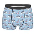 thumbnail image 1 of Bingfone Rainbow Dinosaur Men's Underwear - Casual Stretch Boxer Briefs-Medium, 1 of 7