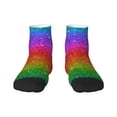 thumbnail image 1 of Bingfone Rainbow Glitter Design Patterned Men'S Women'S Casual Cotton Socks, 1 of 9