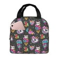 thumbnail image 1 of Bingfone Rainbow Unicorn And Cat Icecream Print Lunch Bag Insulated Lunch Box, Small Leakproof Cooler Food Lunch Containers Reusable High Capacity Lunch Tote Bags for Work, Travel, Outdoor, 1 of 5