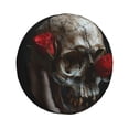 thumbnail image 1 of Bingfone Realistic Rose Skull Spare Tire Cover Weatherproof Universal Wheel Protectors for RV Camper Travel Trailer SUV Truck-16 inch, 1 of 8