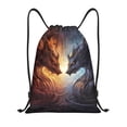 thumbnail image 1 of Bingfone Red And White Beast Drawstrings Backpacks Bags for Men Women Gym Drawstrings Bag-Small, 1 of 1