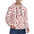 thumbnail image 1 of Bingfone Red Birds Men's Drawstring Hoodie Long Sleeve Pocket Sweatshirts-4X-Large, 1 of 6