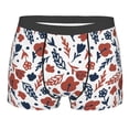thumbnail image 1 of Bingfone Red Blue Leaves Men's Underwear - Casual Stretch Boxer Briefs-XX-Large, 1 of 7