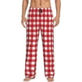 thumbnail image 1 of Bingfone Red Checkboard Mens All Over Print Sleep Pajama Pants-Medium, 1 of 6