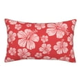 thumbnail image 1 of Bingfone Red Hibiscus Flower Standard Size Pillowcase, Long Staple Pure Cotton Envelope Closure Pillow Cover,14"X20", 1 of 9