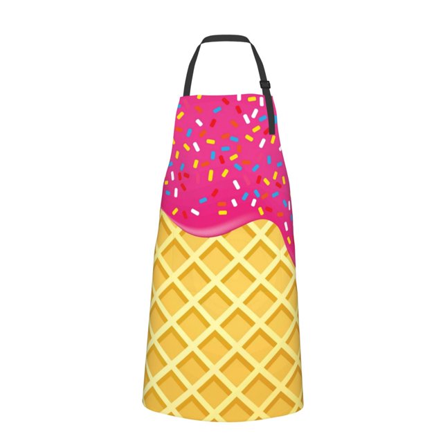 Sweet Ice Cream Lover Apron - "Life Is Better With Sprinkles" Cooking Apron, Adjustable, With Pockets