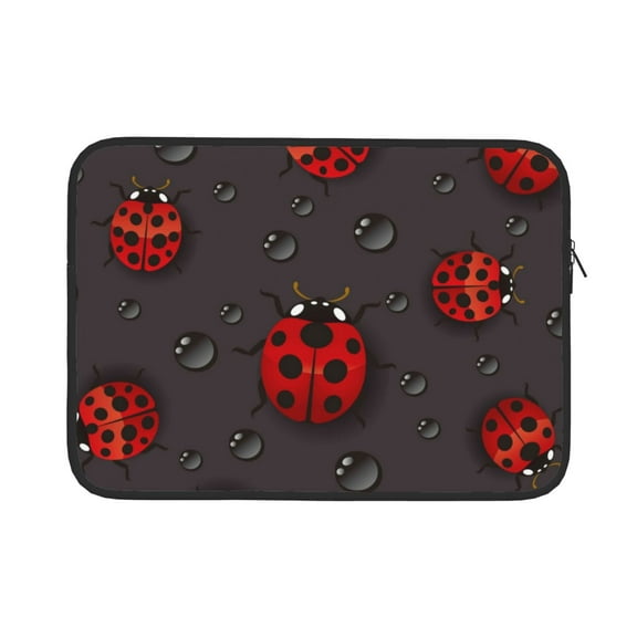 Bingfone Red Ladybugs Laptop Sleeve Case 13 Inch, 360° Protective Computer Carrying Bag