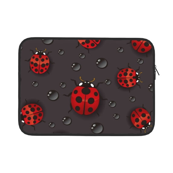 Bingfone Red Ladybugs Laptop Sleeve Case 13 Inch, 360° Protective Computer Carrying Bag