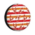 thumbnail image 1 of Bingfone Red Lobster Spare Tire Cover Weatherproof Universal Wheel Protectors For Rv Camper Travel Trailer Suv Truck-14 Inch, 1 of 9