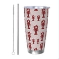 thumbnail image 1 of Bingfone Red Lobster With Claws for 20 Oz Stainless Steel Travel Mug Double Wall Water Coffee Cup for Home,Office, Outdoor Works Great for Ice Drinks and Hot Beverage-Straw Two-piece Set, 1 of 8