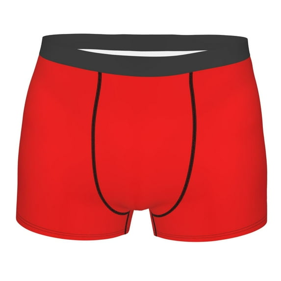 Bingfone Red Men'S Underwear - Casual Stretch Boxer Briefs-Large