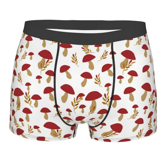 Bingfone Red Mushroom Men's Underwear - Casual Stretch Boxer Briefs-XX-Large