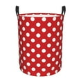 thumbnail image 1 of Bingfone Red Polka Dot Waterproof Foldable Laundry Hamper Bucket With Handles For Storage Bin,Clothes Hamper (Medium), 1 of 8